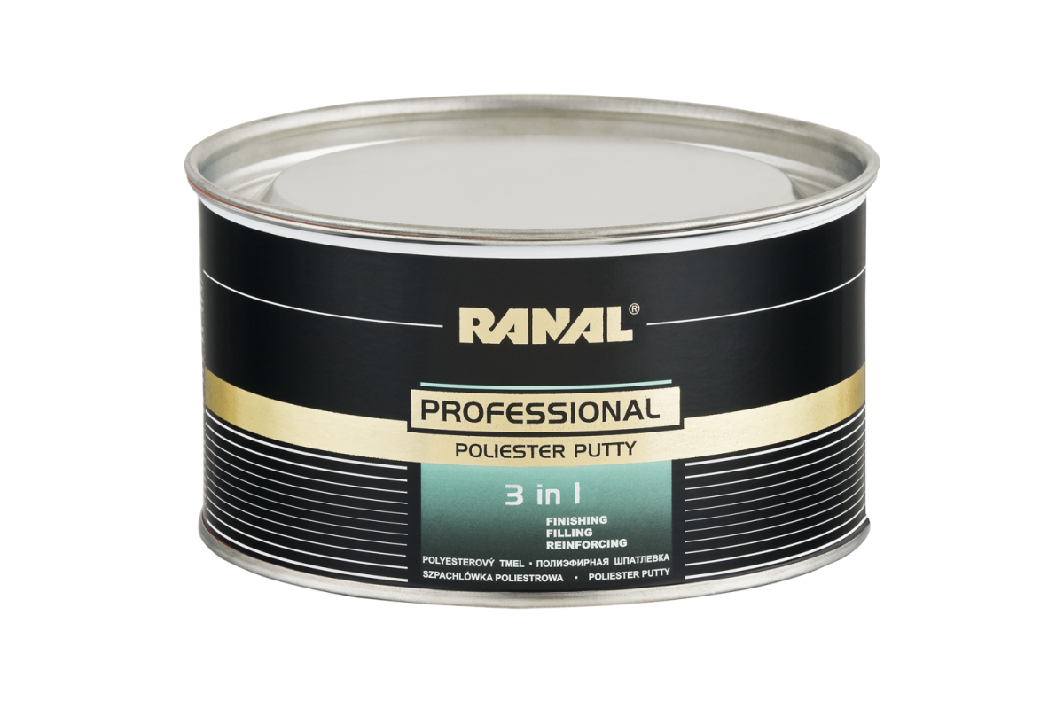 RANAL PROFESSIONAL 3 в 1 полиэфирная наполняющая шпатлевка 1,9 кг☛Купить в  Твери за 1678 Руб. ☛ И в интернет магазине Автокраски Тверь