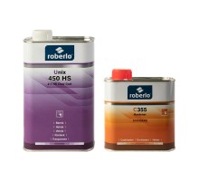 ROBERLO UNIX 450 HS Акриловый лак 1 л + С355 отвердитель 0,5 л (комплект)