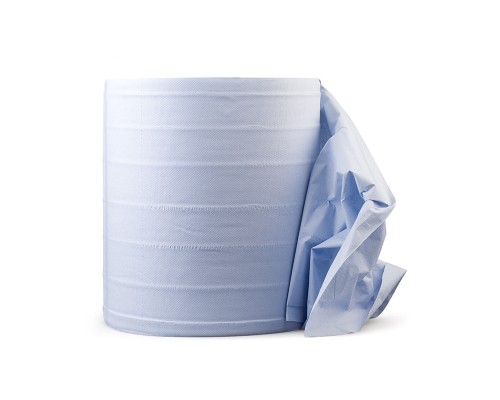 Бумажная салфетка MULTIWIPE, 2-слойная, перфор.рулон 1000шт, 33х35см, синяя